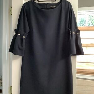 Banana Republic Navy Dress with Pearl Details